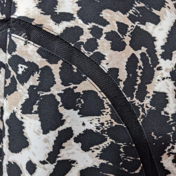 NWT Adrianna Papell Leopard Animal Print Dress - Mesh Piping size 10 - Picture 9 of 11